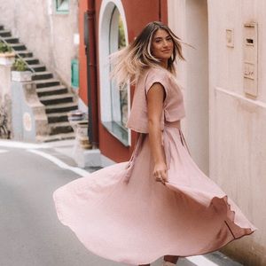 Free People Crop Top & Matching Maxi Skirt